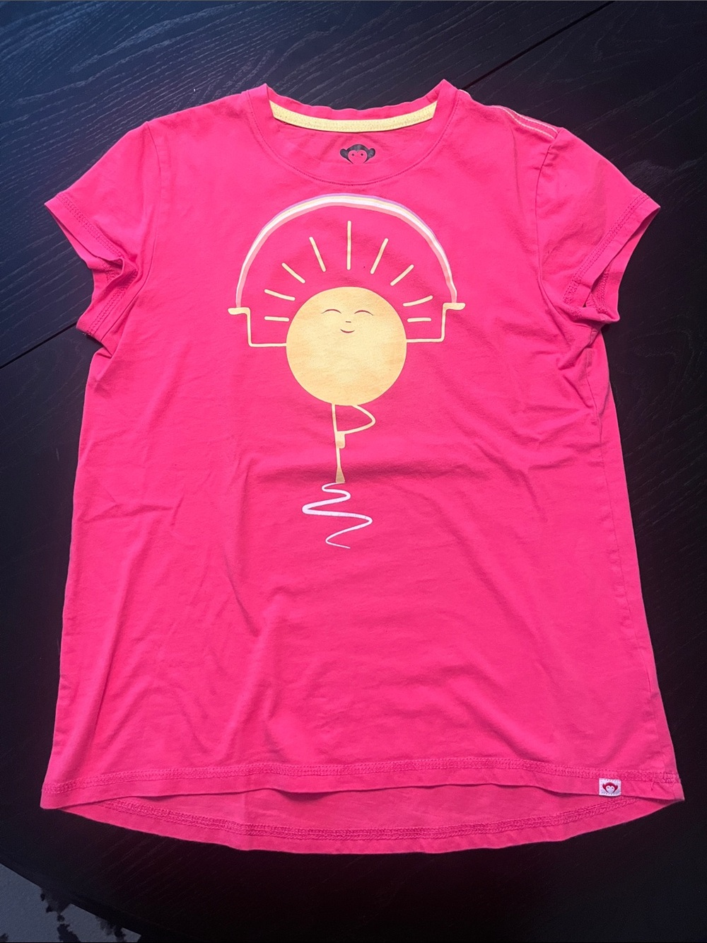 Appaman Hot Pink Tee with Yellow Neck Trim